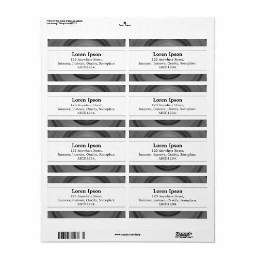 Étiquette Bande centrale II - Roue (Feuille entière)