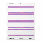 Étiquette Bande centrale - Marbre Lilac (Feuille entière)