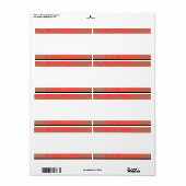 Étiquette Bande centrale - Marbre rouge (Feuille entière)