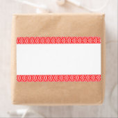 Étiquette Bande centrale - Motif à échelle de poisson (En situation)