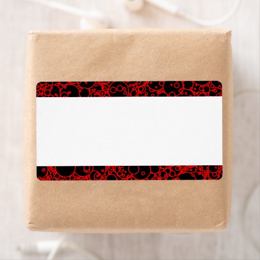 Étiquette Bande centrale - Motif bulle (En situation)