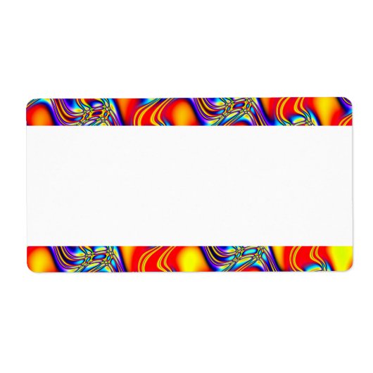 Étiquette Bande centrale - Motif multicolore (Devant)