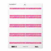 Étiquette Bande centrale - Plasma rose (Feuille entière)