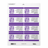 Étiquette Bande centrale - Raisin (Feuille entière)