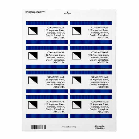 Étiquette Bande centrale - Rideaux de minuit (Feuille entière)