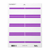 Étiquette Bande centrale - Texture violette (Feuille entière)