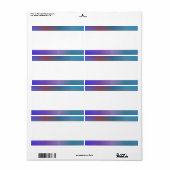 Étiquette Bande Centre - Couleur Dusky (Feuille entière)