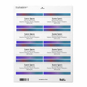 Étiquette Bande Centre II - Couleur Dusky (Feuille entière)