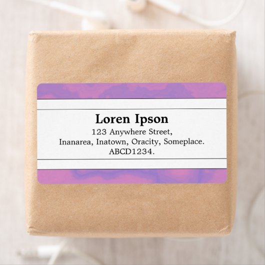 Étiquette Bande Centre II - Marbre Lilac (En situation)