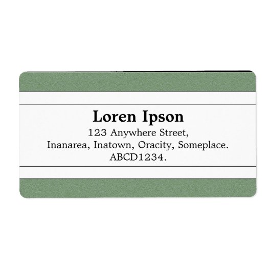 Étiquette Bande Centre II - Sable vert (Devant)
