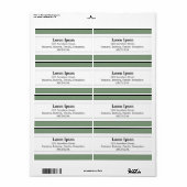 Étiquette Bande Centre II - Sable vert (Feuille entière)