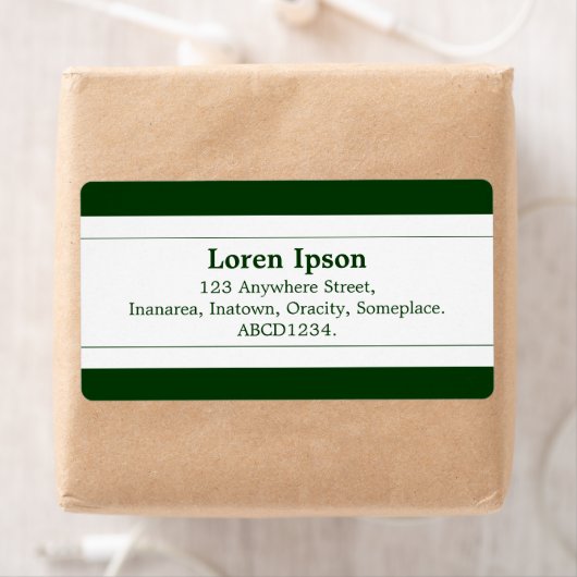 Étiquette Bande Centre II - Vert foncé (En situation)