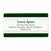 Étiquette Bande Centre II - Vert foncé (Devant)