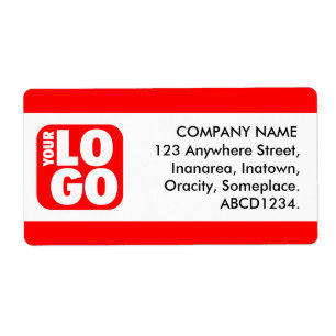 Étiquette Bande Centre - Rouge