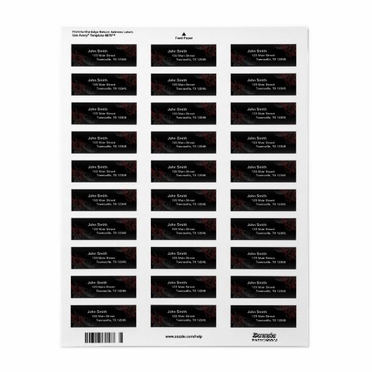 Étiquette Bande de broches (Feuille entière)