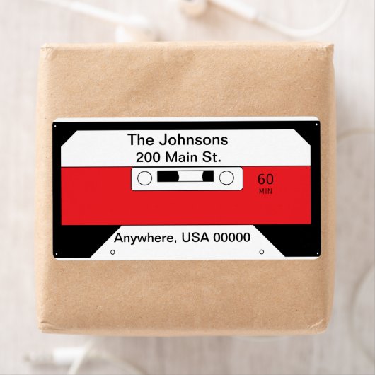 étiquette "Bande de cassette" (En situation)