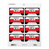 étiquette "Bande de cassette" (Feuille entière)