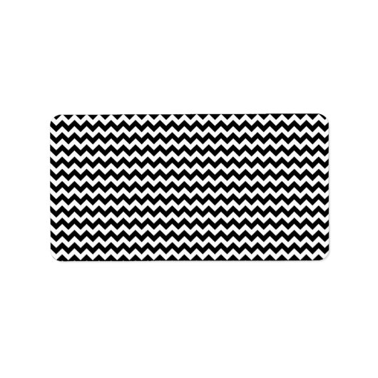 Étiquette Bande de Chevron noir et blanc (Devant)