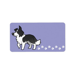 Étiquette Bande dessinée border collie