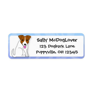 Étiquette Bande dessinée Jack Russell Terrier