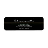 Étiquette bande dorée, signature & (Devant)