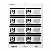 Étiquette Bande du centre (Feuille entière)