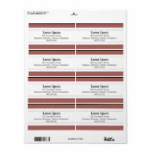 Étiquette Bande du centre II - brique (Feuille entière)