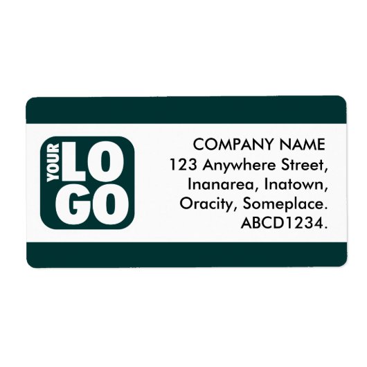 Étiquette Bande du centre - Vert foncé (Devant)