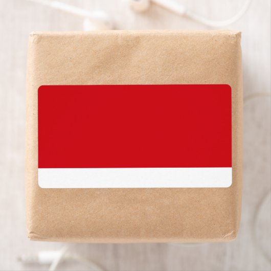 Étiquette Bande rouge (En situation)