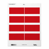 Étiquette Bande rouge (Feuille entière)