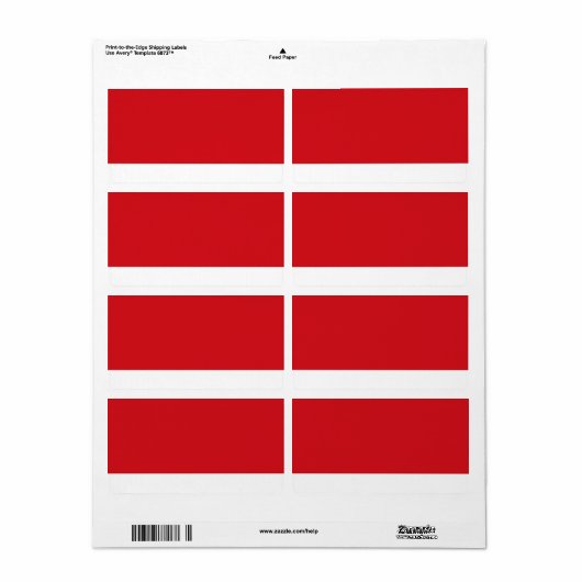 Étiquette Bande rouge (Feuille entière)