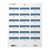 Étiquette Bandeau bleu moderne (Feuille entière)