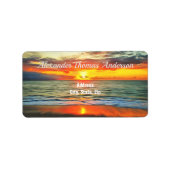 Étiquette Banderas Bay Sunset 1738 Adresse (Devant)