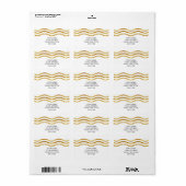 Étiquette Bandes à huile Gold Faux (Feuille entière)