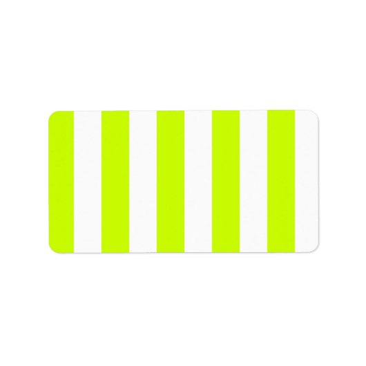 Étiquette Bandes - Blanc et Fluorescent Jaune (Devant)