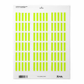 Étiquette Bandes - Blanc et Fluorescent Jaune (Feuille entière)