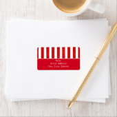 Étiquette Bandes d'aquarelle rouge (En situation)