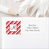 Étiquette Bandes de Sucre de canne d'aquarelle rouge (En situation)