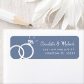 Étiquette Bandes mariages + Script | Pigeon Blue (En situation)