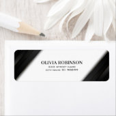 Étiquette Bandes noires Lignes minces or (En situation)