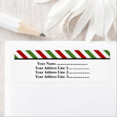 Étiquette Bandes rouges, blanches et vertes (En situation)