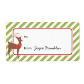 Étiquette Bandes vertes rennes personnalisées à partir d'une (Devant)