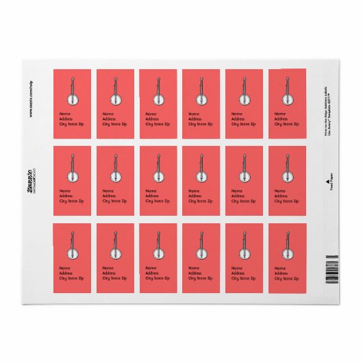 Étiquette Banjo Gnawa (Feuille entière)