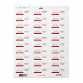 Étiquette Bannière du cercle de vacances - Rouge et Vert (Feuille entière)