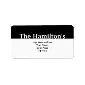 Étiquette Bannière noire moderne (Devant)