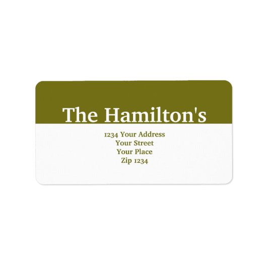 Étiquette Bannière verte moderne (Devant)