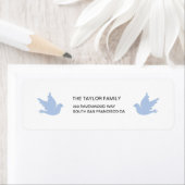 Étiquette Baptême Christening Dove (En situation)