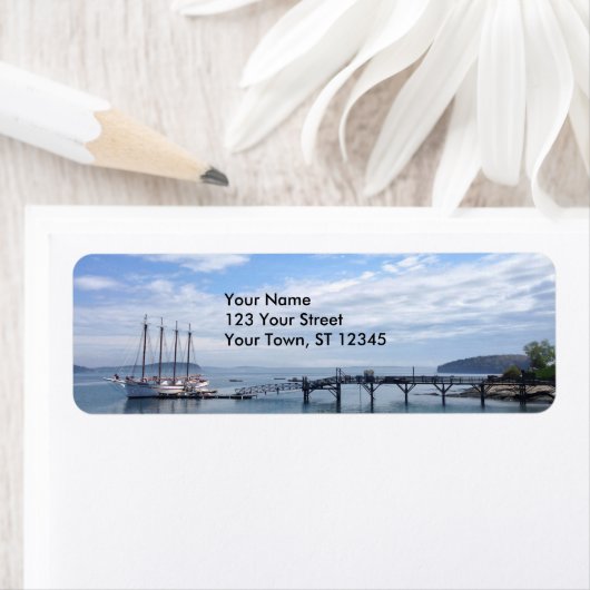 Étiquette Bar Harbour, Maine (En situation)