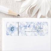 Étiquette Bar Mitzvah en nid d'abeille + Marbre bleu de PixD (En situation)