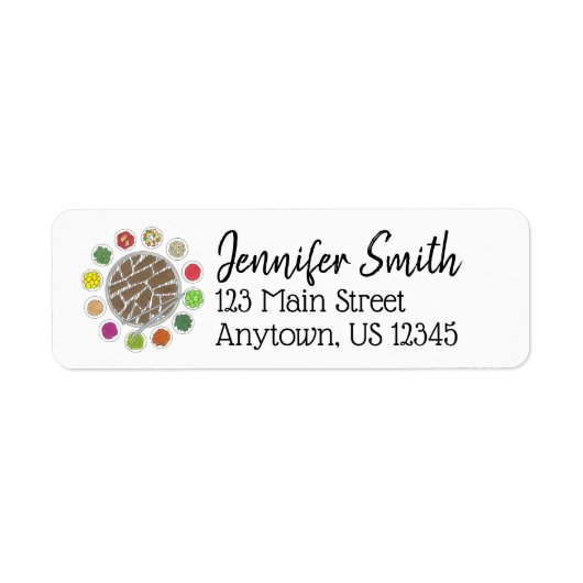 Étiquette Barbecue coréen Barbecue Barbecue Adresse alimenta (Devant)